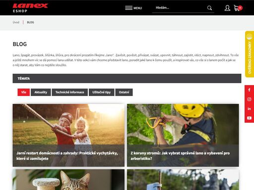 lanex a.s.: výroba a prodej kvalitního a trvanlivého technického textilu. vaky, horolana, lana, šňůry, provazy, popruhy, úvazky