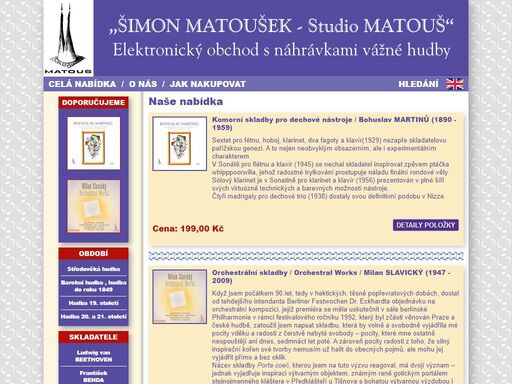 studio matouš vážná hudba - prodej / music classical