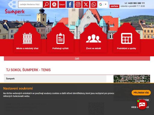 tj sokol šumperk - tenis - sportovní kluby a oddíly - šumperk - šumperk