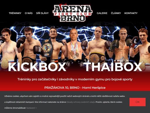 lekce a tréninky v brněnské tělocvičně pro bojové sporty (thaibox, muay thai, box, fitness) - fight club arena kickbox brno