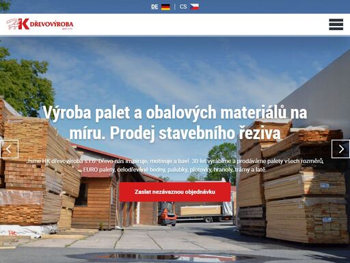 jsme hk dřevovýroba, odborníci na výrobu a prodej atypických palet, dřevěných obalů s certifikací ippc a řeziva. dřevěné palety nás baví
