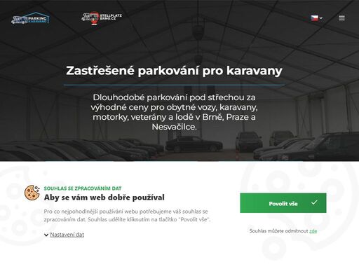 nabízíme zastřešené parkování pro karavany. ? dlouhodobé parkování pod střechou za výhodné ceny pro obytné vozy ?, karavany, motorky, veterány a lodě u brna a u prahy. ? více na parkingkaravanu.cz.