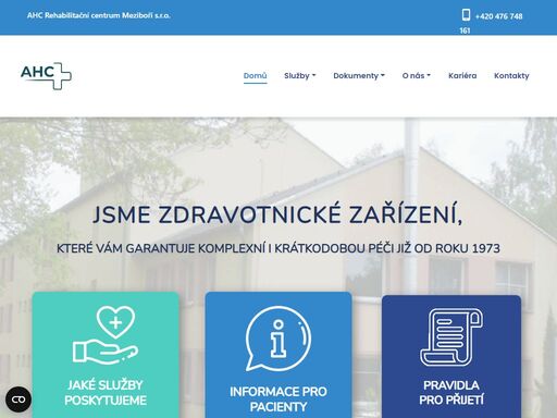 poskytujeme služby hrazené i nehrazené v oblasti hospitalizace po operačních zákrocích či v rámci rehabilitací. již od roku 1973.