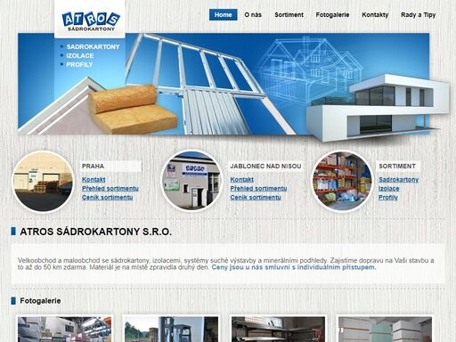 hledáte cenově nejdostupnější sádrokartony, izolace, spojovací materiál? sadrokartony atros praha vám vše dovezou!