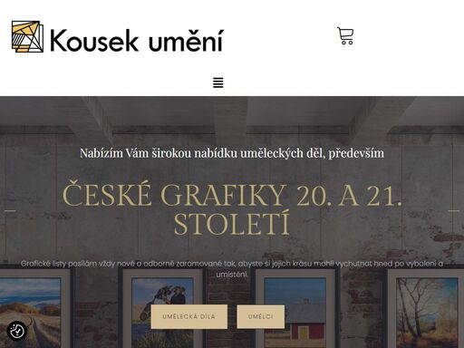 umělecká díla, především české grafiky 20. a 21. století. objevte kousek umění.