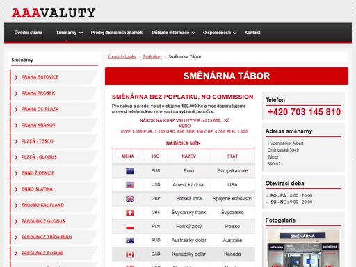 směnárna tábor a firma euroexchange s.r.o. se zabývá směnárenskou činností a nabízí online kurzy včetně vip kurzovního lístku.