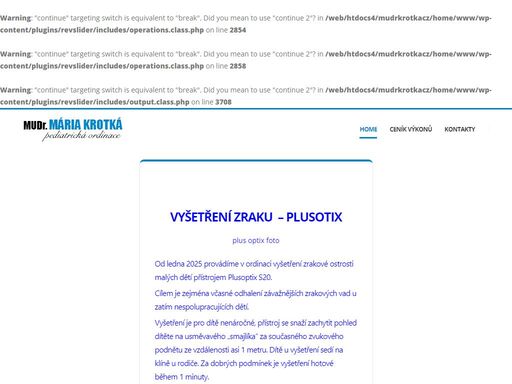 mudr. mária krotká - pediatrická ordinace v nové pace.