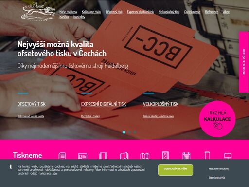 ofsetová tiskárna daniel praha nabízí rychlý ofsetový tisk letáků, plakátů, brožur, tisk knih výročních zpráv, katalogů a vizitek.