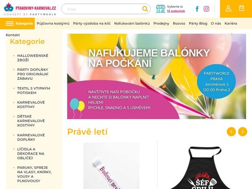 nabízíme super levné ptákoviny, masky na karneval, karnevalové kostýmy, nebo srandičky. v našem online obchodě naleznete širokou nabídku žertů a vtipných dárků a ptákovin pro muže i ženy.