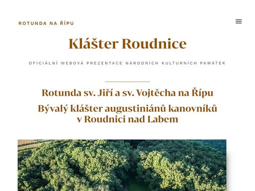 oficiální stránky rotundy sv. jiří a sv. vojtěcha na řípu. rotunda na řípu je jedinečné místo, na nějž je dobré se vracet. informace o rotundě i dalších turistických zajímavostech v okolí řípu.