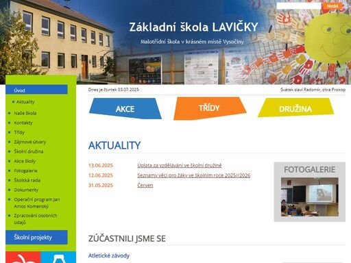 základní škola lavičky je malá venkovská malotřídní škola v okrese žďár nad sázavou. 