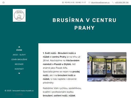 broušení nožů praha – nabízíme expresní, spolehlivé broušení nejenom nožů, ale i nůžek. najdete nás  na václavském náměstí v pasáži u stýblů, též známé jako pasáž alfa.