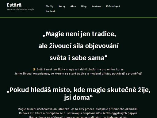 vítáme vás na společné cestě. její jméno je estärä. estärä je tím, co samy známe, co jsme se naučily a osvojily a co s vámi chceme sdílet. je poznáním, jež vám chceme předávat. je stezkou, po níž samy kráčíme, a po které chceme nyní vést i vás. jsme tu pro vás a s námi i