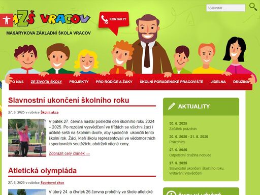 oficiální webové stránky masarykovy základní školy vracov