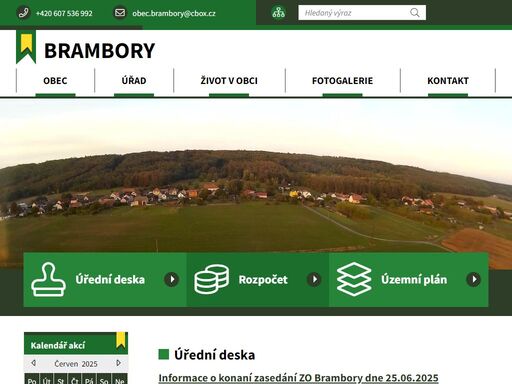 oficiální stránky obce brambory