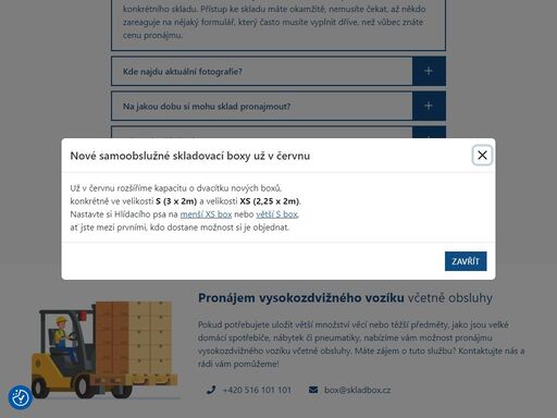 samoobslužné sklady, skladovací boxy a kontejnery různých rozměrů. objednejte online, přístup ihned. flexibilní délka pronájmu.