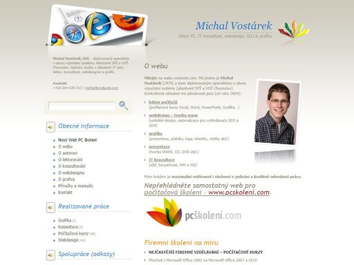 nabízím služby v oblasti informačních technologií zahrnující odborné školení počítačů a odborné kurzy pc, konsultační činnost v it, webdesign a grafika.