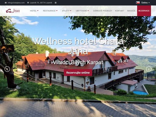 chata jana - horský wellness hotel s nezapomenutelným výhledem na vrcholky bílých karpat.