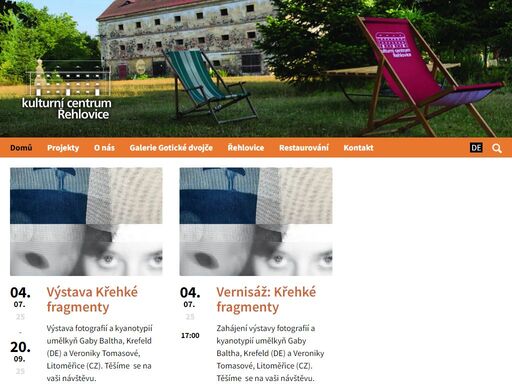 hlavní stránka kulturního centra řehlovice