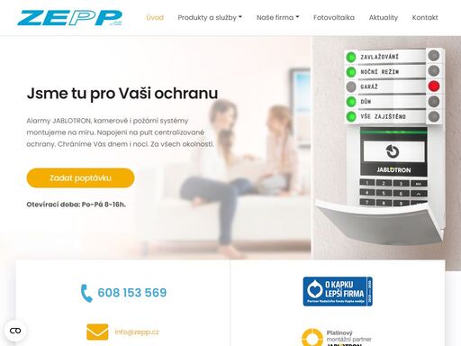 nechte zabezpečení vašeho domu, bytu nebo firemních prostor na profesionálech. nabízíme montáž a servis zabezpečovací techniky.