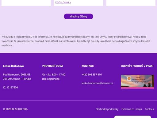 úvod. ráda vás provedu po cestě ke zdraví těla i duše, stačí si jen vybrat některou ze služeb, které najdete v mé nabídce.