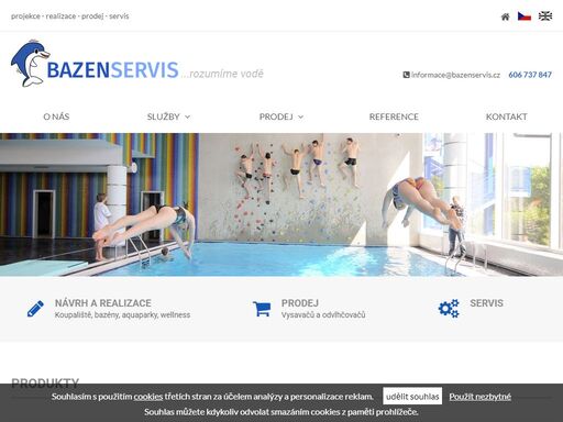 zabýváme se projekcí, realizací a rekonstrukcí veřejných i soukromých zakázek v oblasti bazénů, koupališť, aquaparků, wellness a vodních atrakcí.