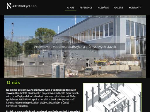 projektování vodohospodářských staveb, projektování průmyslových staveb - alef brno, spol. s r.o. nabízí služby v oblasti projektování vodohospodářských staveb a projektování průmyslových staveb nejen v brně, ale v celé české i slovenské republice.