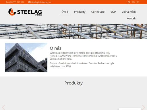 výroba a prodej kvalitní betonářské oceli pro stavební účely