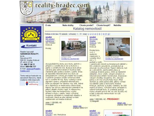 realitní kancelář garancia reality, hradec králové