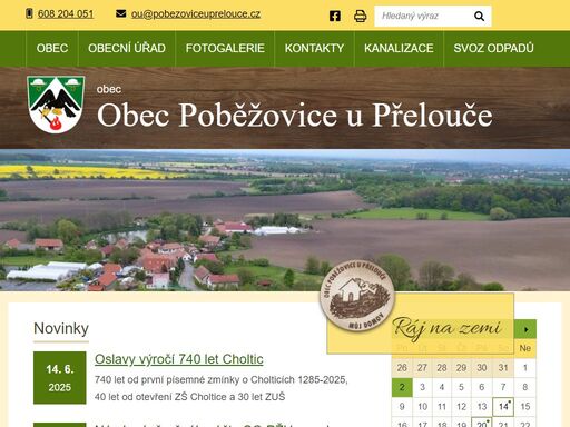 obec poběžovice u přelouče