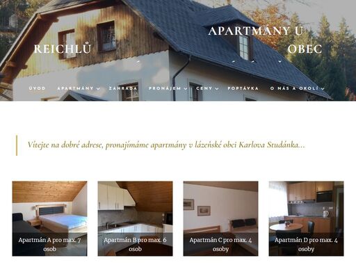 apartmány u reichlů v karlově studánce