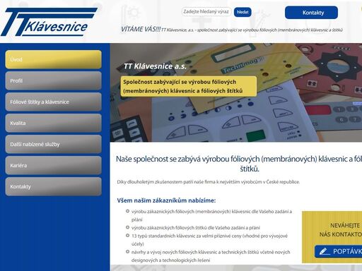 výroba fóliových (membránových) klávesnic a štítků - tt klávesnice, a.s. (výroba fóliových (membránových) klávesnic a štítků) - pokyny k montáži klávesnic a štítků na panel