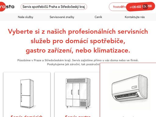 opravy lednic, praček a dalších spotřebičů v praze a okolí. rychlý výjezd, profesionální servis, opravy u vás doma. frosto.cz – spolehlivý servis spotřebičů se zárukou.

