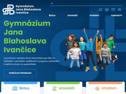 gymnázium nedaleko brna, které připravuje žáky ve čtyřletém i osmiletém vzdělávacím programu především k dalšímu studiu na vysoké škole.