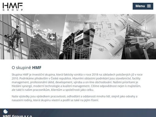 skupina hmf je investiční skupina, která se zabývá oblastmi podnikání jako stavebnictví, facility management, profesionální úklid, development, výroba a on-line obchodování.