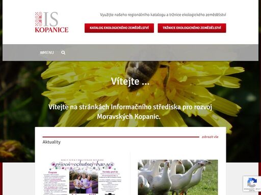 realizujeme aktivity zaměřené na ekologické zemědělství ve zlínském kraji a na hodonínsku i aktivity zaměřené na moravské kopanice - zdejší kulturu, tradice a přírodu i šetrný cestovní ruch.