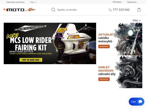 4moto - váš motorkářský e-shop.  
na našem e-shopu můžete vybírat ze široké škály zboží od motorkářského oblečení až po  nadupané motorky!
dovozem motocyklů se zabýváme již 15 let, z nichž posledních 10 se specializujeme na import motocyklů z usa. jsme registrovaní na největších aukčních portálech ve spojených…