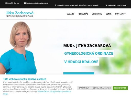 gynekologická ordinace mudr jitky zacharové se specializuje na poskytování komplexní gynekologické péče. ordinace se nachází v prostorách euc kliniky, bratři štefanů 895 v hradci králové.