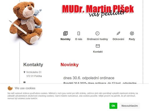 mudr. martin plšek - pediatr (praktický lékař pro děti a dorost, dětský lékař), polička