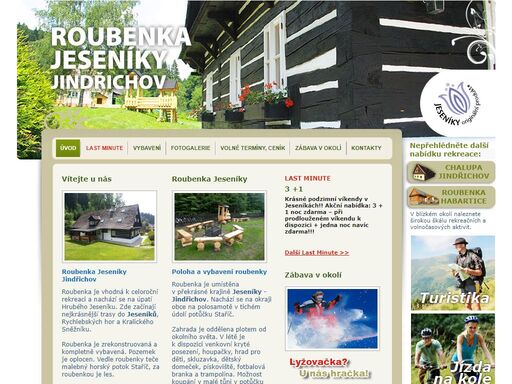  roubenka jeseníky jindřichov - roubenka pro 12 osob, vhodná k celoroční rekreaci, umístěná na polosamotě v překrásné krajině jeseníků. 