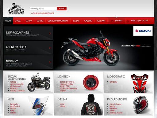 internetový prodej motorek a náhradních dílů. autorizovaný prodejce suzuki.