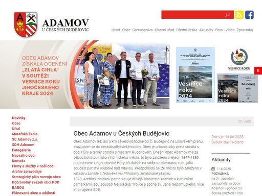 oficiální stránky obce adamov