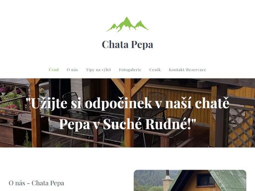 jsme rodinná chata pepa, která se nachází v malebné oblasti suché rudné. nabízíme příjemné ubytování v přírodě, ideální pro rodiny s dětmi nebo páry, kteří si chtějí odpočinout a načerpat energii v klidné atmosféře. těšíme se na vaší návštěvu!