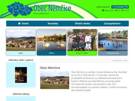 němčice,obec,obecní,úřad,obce, němčice u volyně oficiální webové stránky obce němčice