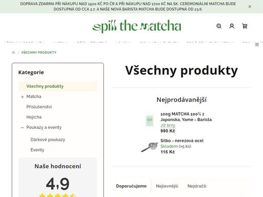 objevte kvalitní ceremoniální matcha z japonska od spill the matcha. kvalitní matcha, hojicha, matcha set, bambusová metlička a další.