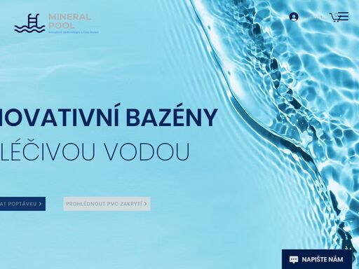 naše společnost mineral pool  se specializuje na prodej luxusních bazénů s inovativní technologií na úpravu vody. 