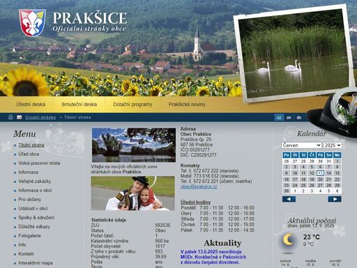 oficiální stránky obce prakšice