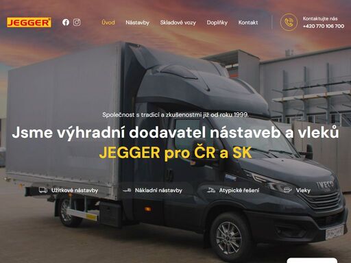 jsme výhradní dodavatel nástaveb a vleků jegger v česku. nabízíme špičková řešení pro přepravu i výběr skladových vozů. kontaktujte nás a zjistěte více!