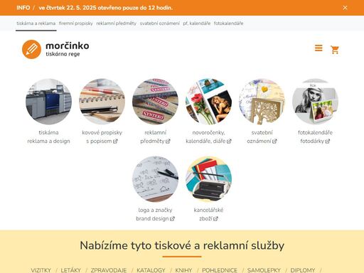 tiskárna, grafické práce, propisky, reklamní předměty