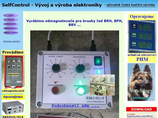 selfcontrol - vývoj a výroba elektronických přístrojů a zařízení pro průmysl i domácnost.